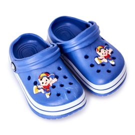 Chaussons Mousse Enfant Crocs Blue Lazy Day bleu