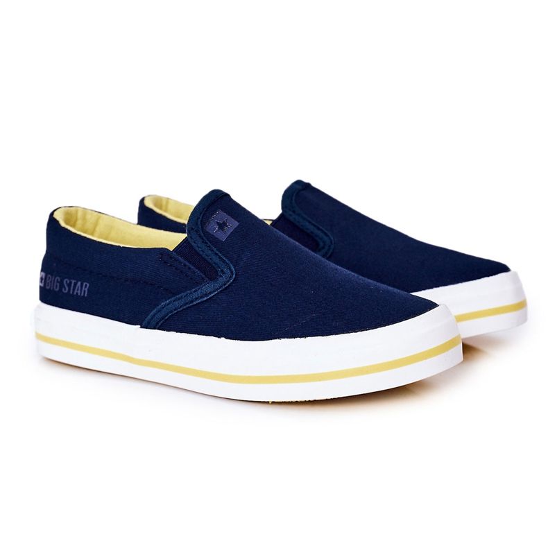 Baskets Slip-On Big Star HH374011 pour enfants bleu marine