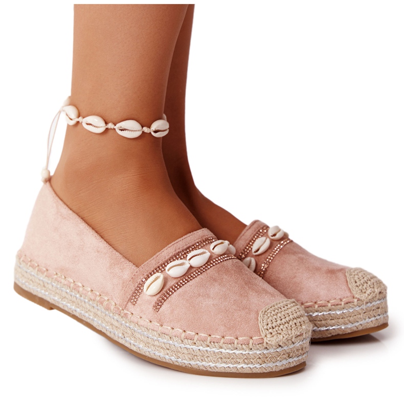 PG1 Espadrilles Sur Plateforme Avec Coquillage Rose