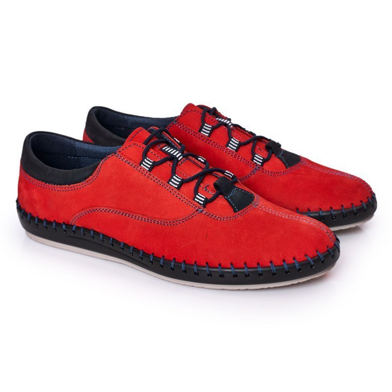 Bednarek Polish Shoes Chaussures en cuir pour hommes Bednarek Rouge