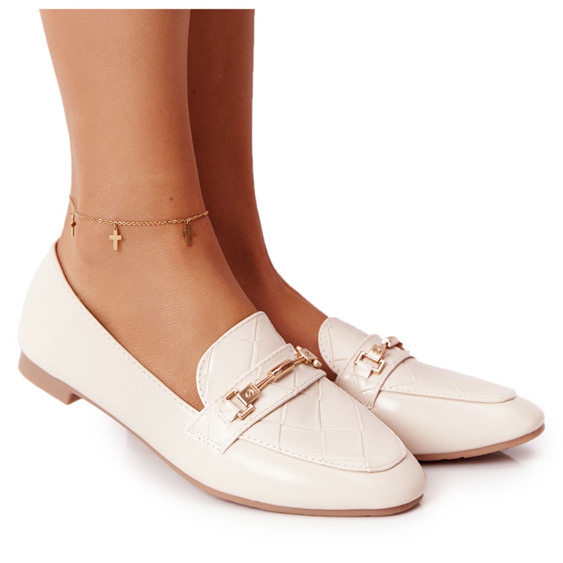 PS1 Mocassins Femme Classique Beige Eloquence