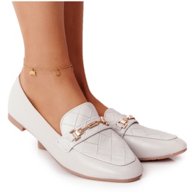 PS1 Mocassins Femme Classique Gris Eloquence