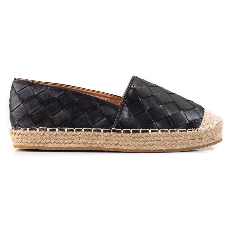 SHELOVET Espadrilles matelassées le noir