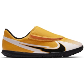 Nike Mercurial Vapor 13 Club Ic PS (V) Junior AT8170 801 chaussures de football blanc noir orange