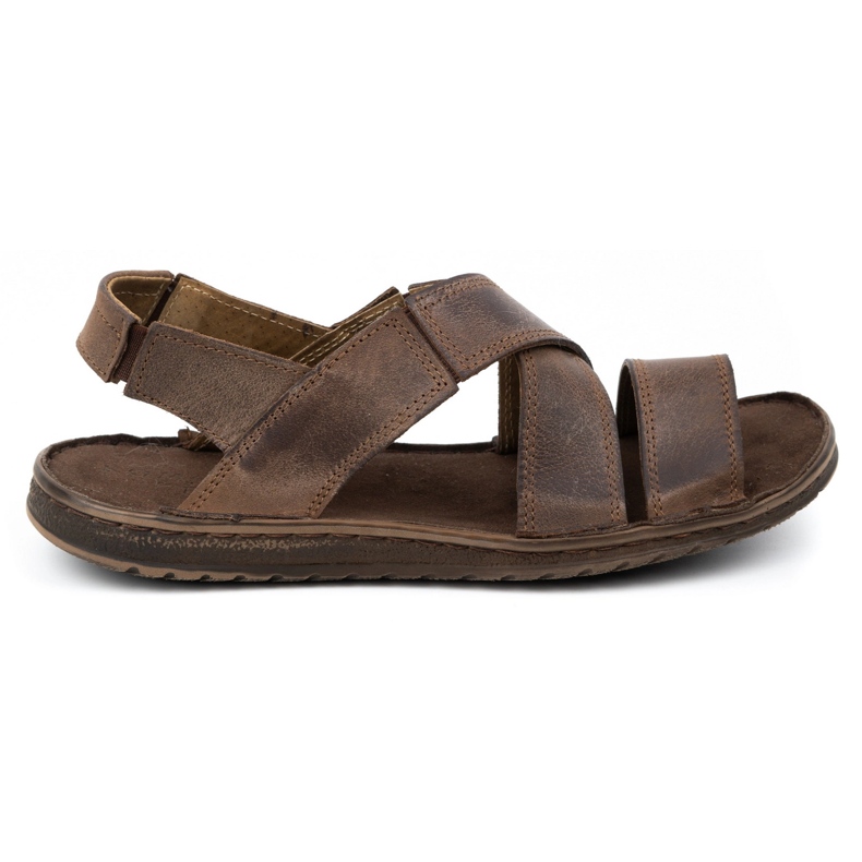 KOMODO Sandales en cuir marron pour hommes 882K brun KOMODO Sandales en cuir marron pour hommes 882K brun