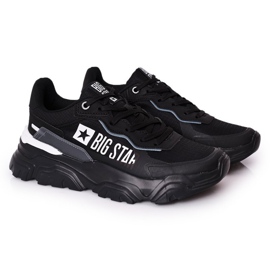 Chaussures de sport pour hommes en mousse à mémoire Big Star HH174209 Noir-Bleu