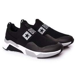 Chaussures de sport pour hommes Slip-On Memory Foam Big Star HH174148 Noir blanche le noir