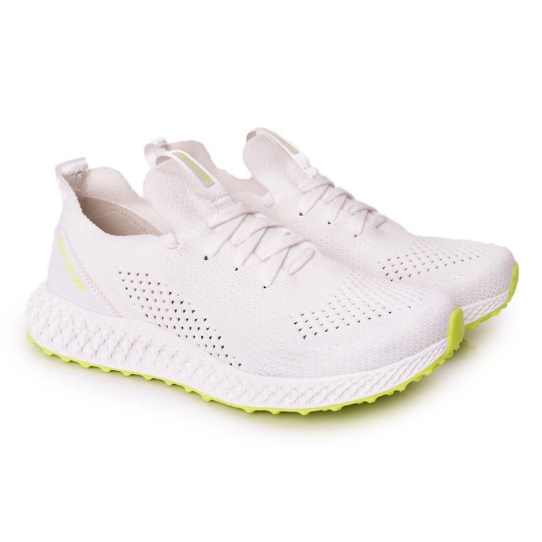 Chaussures de sport pour hommes en mousse à mémoire Big Star FF174235 Blanc-Lime blanche vert