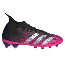 Chaussures de foot Adidas Predator Freak.3 Mg Jr FW7532 noir, noir, rose le noir