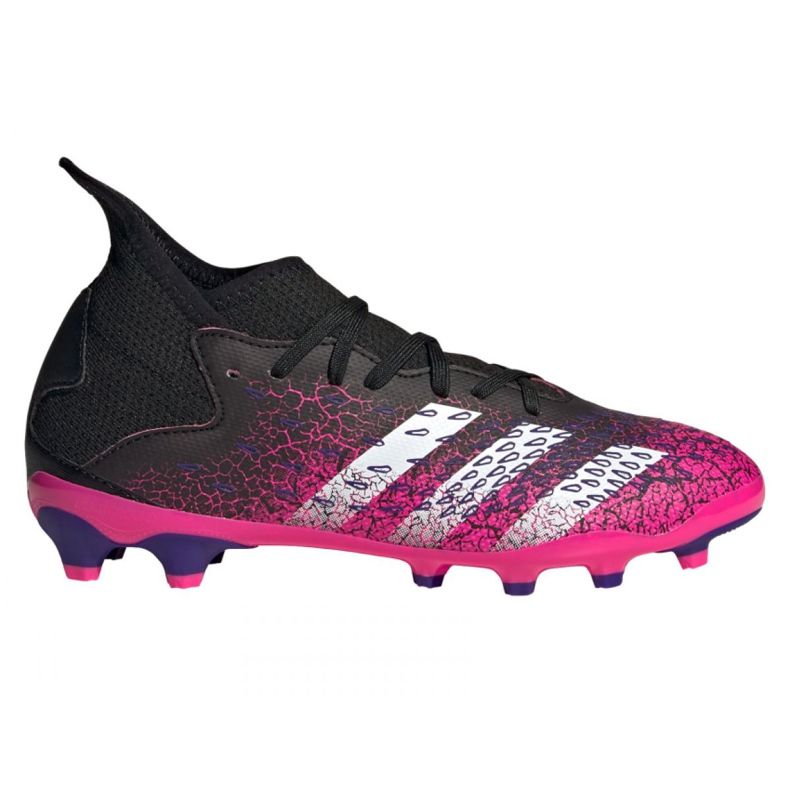 Chaussures de foot Adidas Predator Freak.3 Mg Jr FW7532 noir, noir, rose le noir