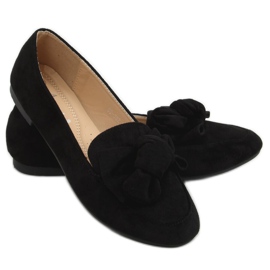 Mocassins noirs à nœud 88-382 Noir le noir