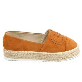 Espadrilles chanelki camel T379P Camel brun multicolore