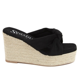 Noir XY14P Espadrilles compensées noires