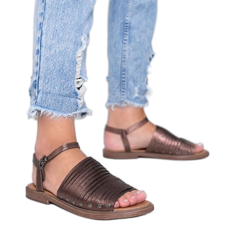 Brown Sun Shiny Brown Sandales brun