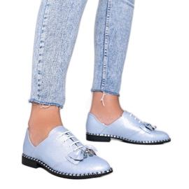 Chaussures bleues brillantes avec un nœud Lost Stars