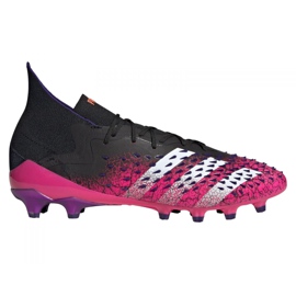Chaussures de foot Adidas Predator Freak.1 Ag M FW7242 graphite, noir, violet noir