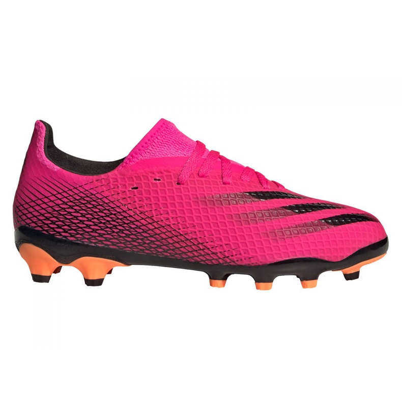 Chaussures de foot Adidas X Ghosted.3 Mg Jr FY1093 graphite, rose rose Chaussures de foot Adidas X Ghosted.3 Mg Jr FY1093 graphite, rose rose