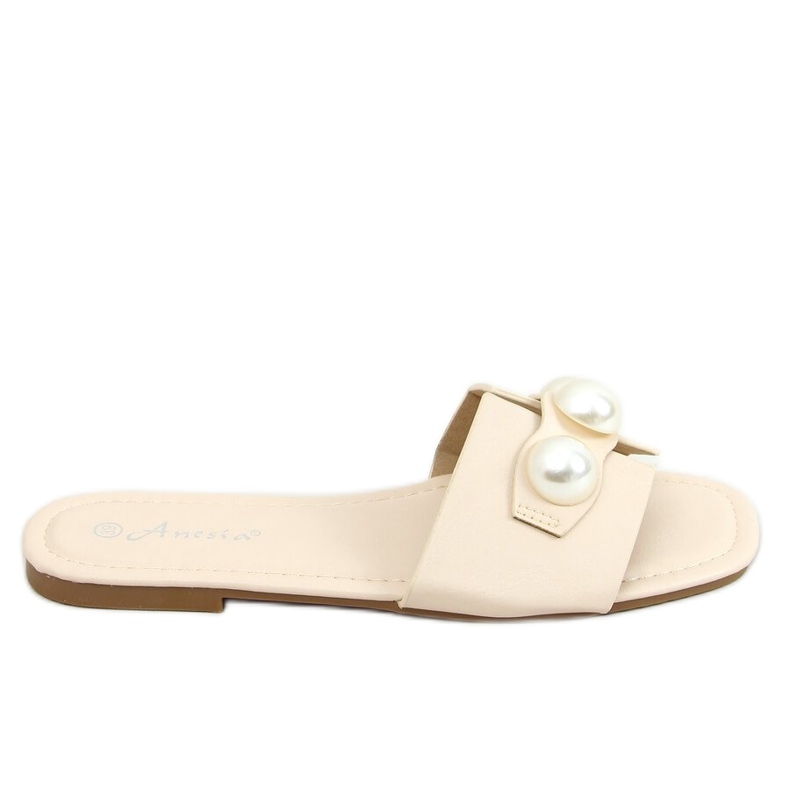 Chaussons avec perles N-91 Beige Chaussons avec perles N-91 Beige