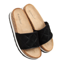 Chaussons en liège noir LS017 Noir