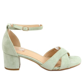Sandales à talons aigue-marine 8832 Vert