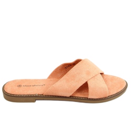Chaussons femme abricot 5143 Pêche multicolore