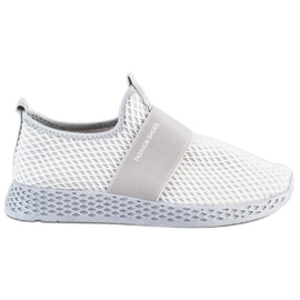 SHELOVET Baskets à enfiler avec maille gris