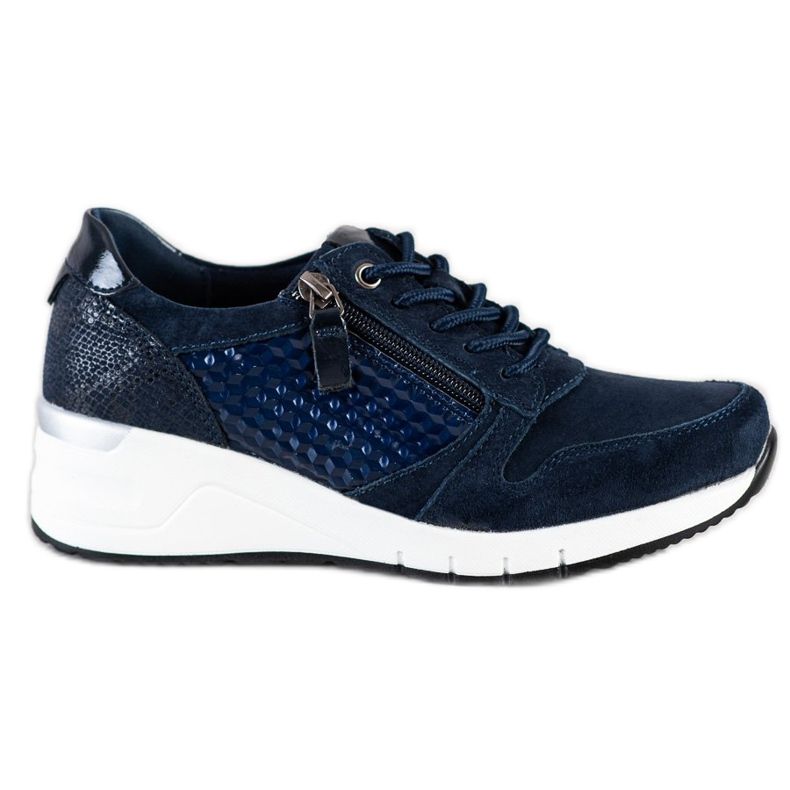 Filippo Baskets en cuir bleu marine