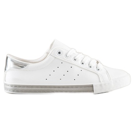 SHELOVET Baskets basses avec cuir écologique blanc