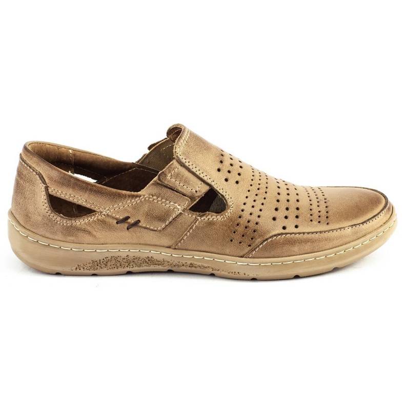 KOMODO Chaussures ajourées pour hommes 863 pour l'été beige KOMODO Chaussures ajourées pour hommes 863 pour l'été beige