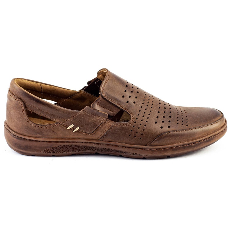 KOMODO Chaussures ajourées pour hommes 863 pour l'été marron brun KOMODO Chaussures ajourées pour hommes 863 pour l'été marron brun