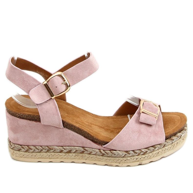 Espadrilles roses sur compensées rose YL93 Rose Espadrilles roses sur compensées rose YL93 Rose