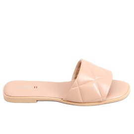 Chaussons matelassés beiges et roses 5860 Rose Chaussons matelassés beiges et roses 5860 Rose