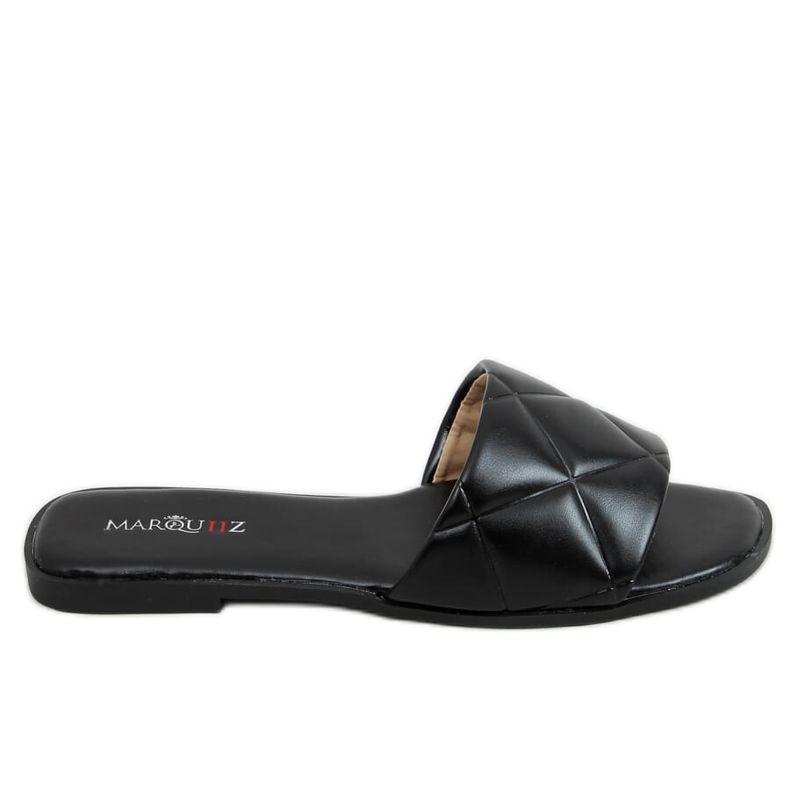 Chaussons matelassés noirs 5860 Noir le noir