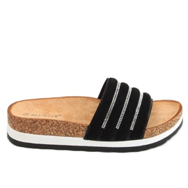 Chaussons en liège noir LS018 Noir le noir