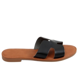 Pantoufles noires pour femmes 55-2 Noir le noir