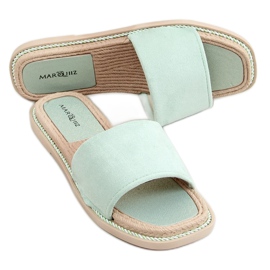 Chaussons femme daim menthe 1096 Vert
