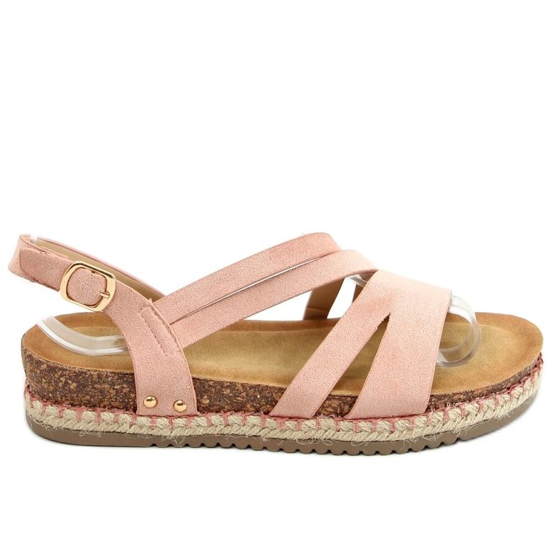 Sandales espadrilles boho rose FD002 Rose