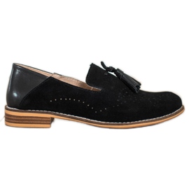 Filippo Seigneurs de cuir avec franges noir