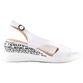 Filippo Sandales compensées confortables blanc