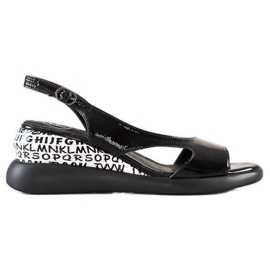 Filippo Sandales compensées confortables noir