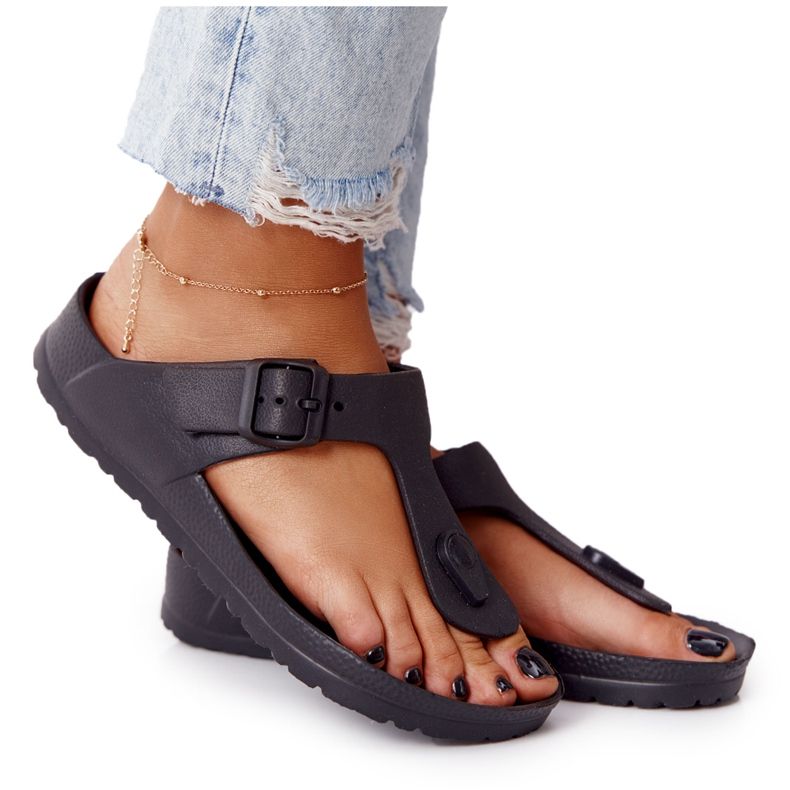 NEWS Tongs Caoutchouc Femme Noir Alma le noir NEWS Tongs Caoutchouc Femme Noir Alma le noir