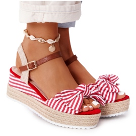 PG1 Sandales compensées façon Mer Rouge La Isla Bonita blanche multicolore