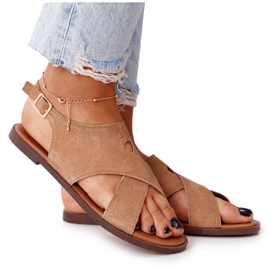 Sandales en Daim Sergio Leone SK060 Beige