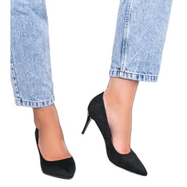 Escarpins noirs sur talon Calla