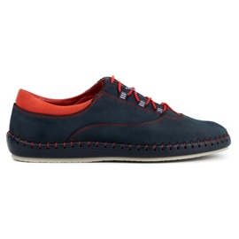 Olivier Chaussures casual homme 312K nubuck bleu marine