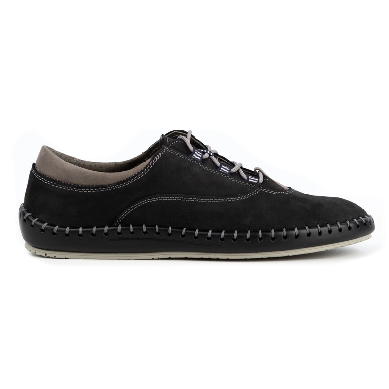 Olivier Chaussures décontractées pour hommes 312K nubuck noir le noir