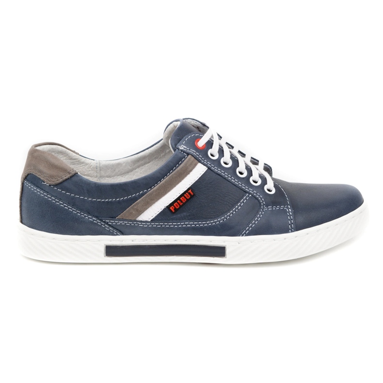 Polbut Chaussures homme J47 bleu marine avec gris multicolore Polbut Chaussures homme J47 bleu marine avec gris multicolore