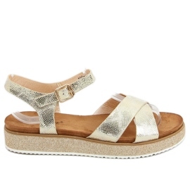 Sandales dorées pour femmes 100-139SA-1 Or d'or