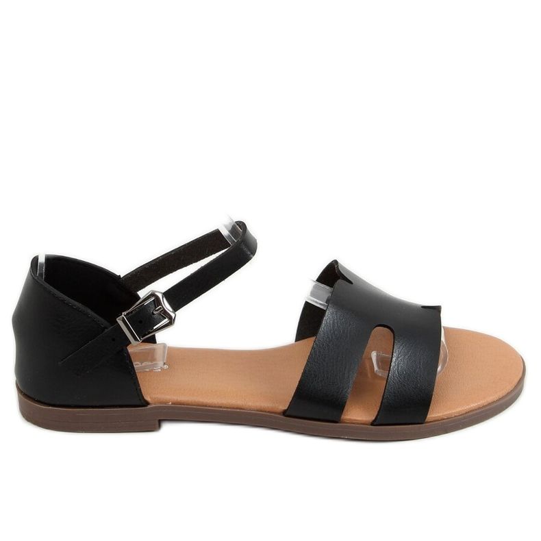 Sandales noires pour femmes 7823 Noir le noir