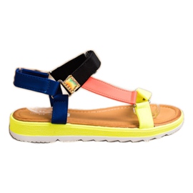 SHELOVET Sandales à la mode avec velcro multicolore